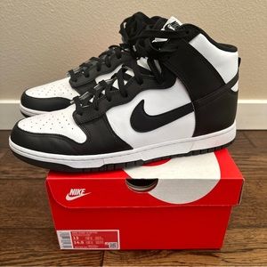 Nike Dunks Panda high tops size 13